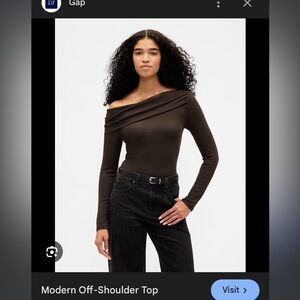 Gap Modern Off the Shoulder top - Chocolate Brown